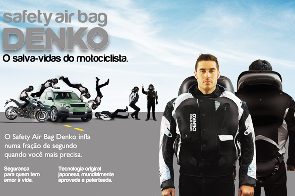 jaqueta com airbag para motociclista